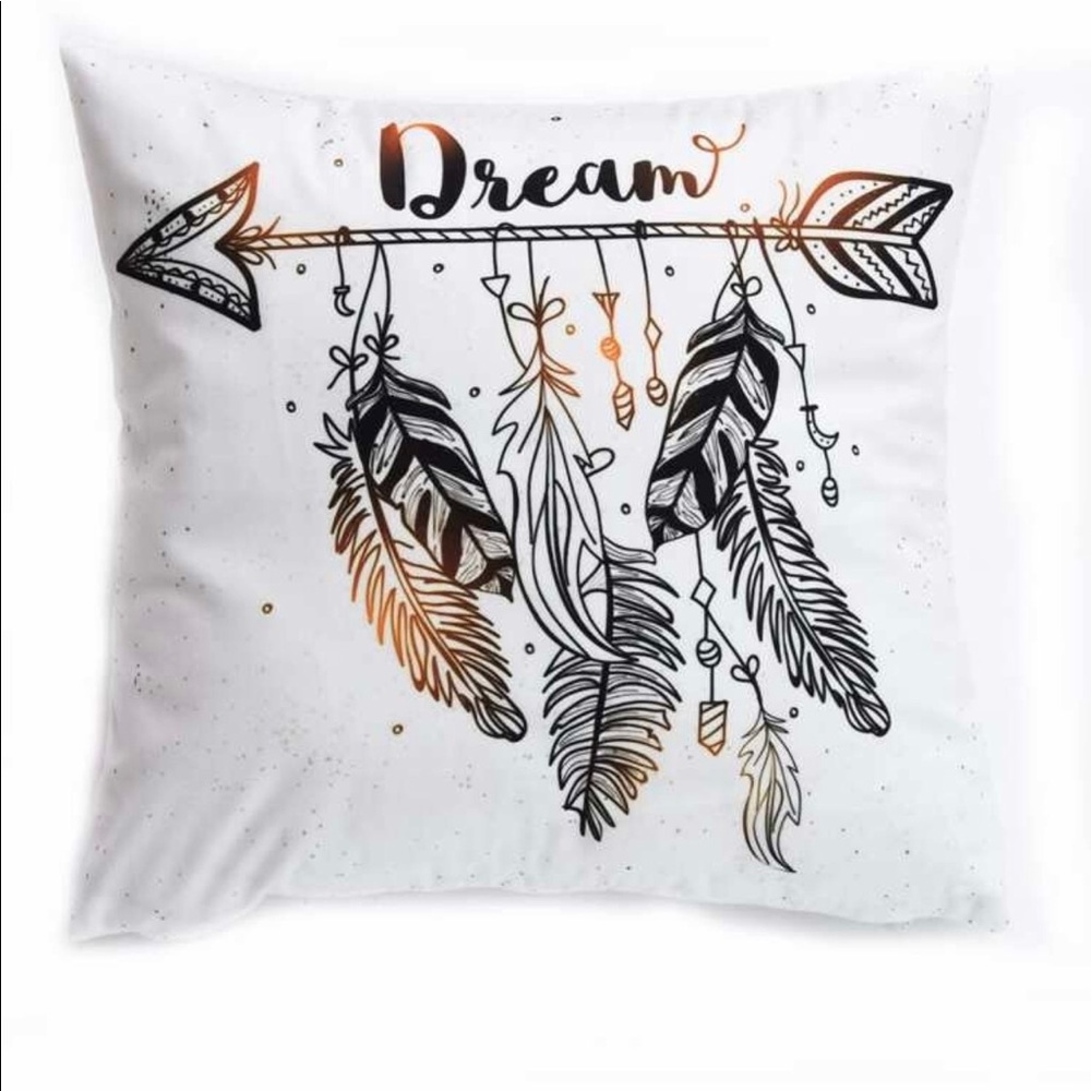 Feather print cushion cover without filler